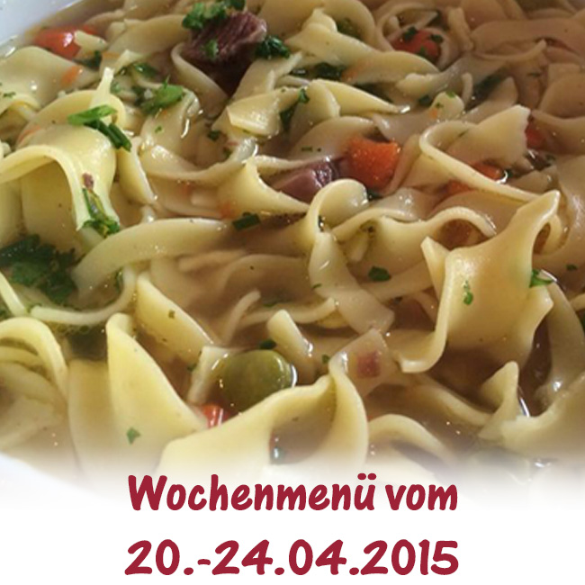 Der Speiseplan für die 17. KW 2015 (20.-24.04.) - Brühlkantine Chemnitz