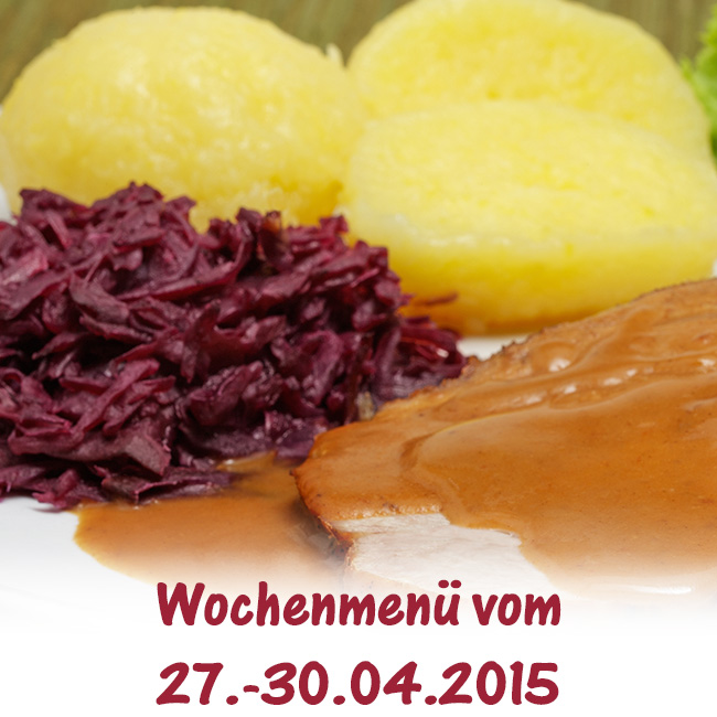 Der Speiseplan für die 18. KW 2015 (27.-30.04.) - Brühlkantine Chemnitz