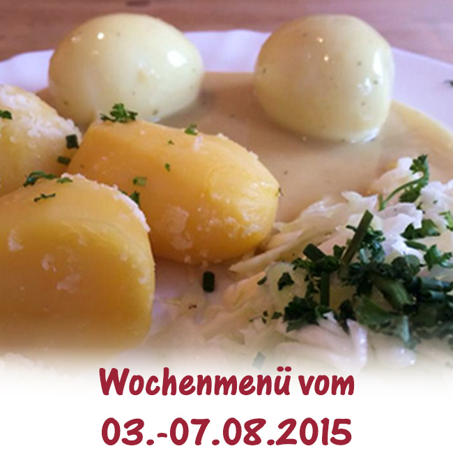 Der Speiseplan für die 32. KW 2015 (03.-07.08.) - Brühlkantine Chemnitz