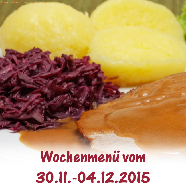 Brühlkantine Chemnitz - Speiseplan für die 49. KW (30.11.-04.12.) 2015 der Brühlkantine in Chemnitz