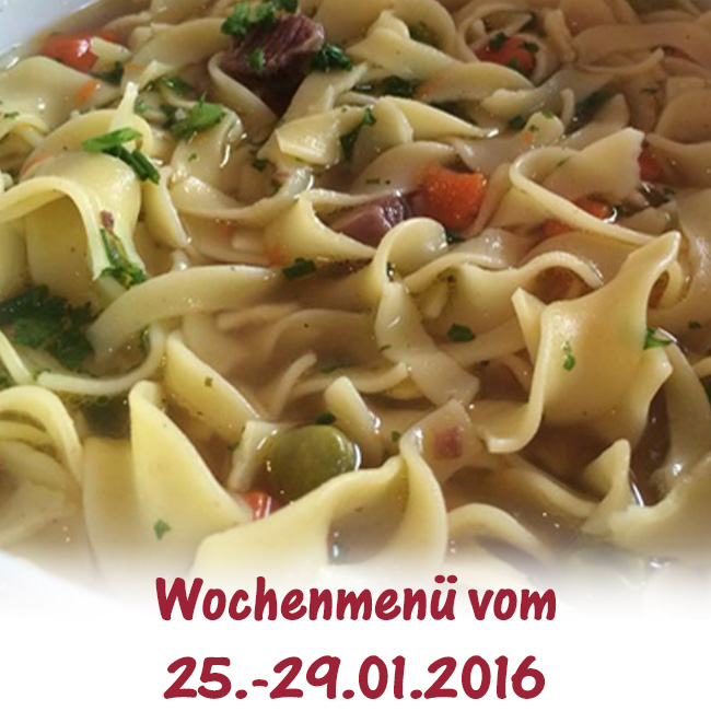 Brühlkantine Chemnitz - Speiseplan für die 04. KW (25.-29.01.) 2016 der Brühlkantine in Chemnitz